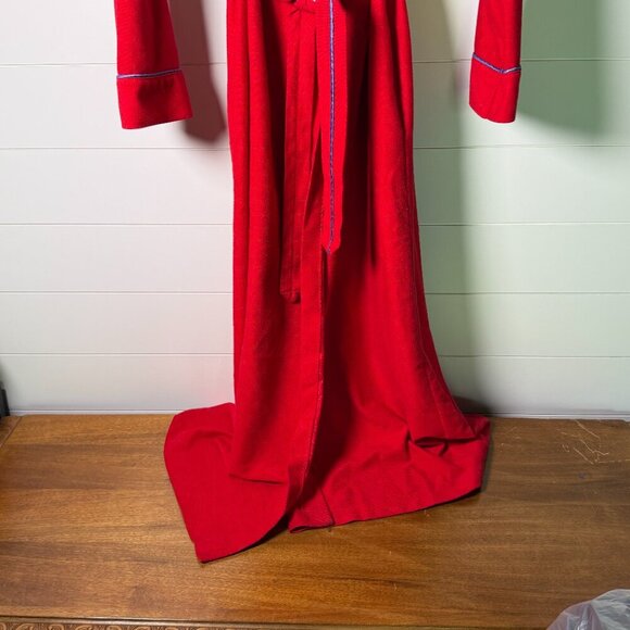 BILL BLASS Vtg Dacron Polyester made in USA Plush Snap & Tie Robe Size Medium - Picture 8 of 9